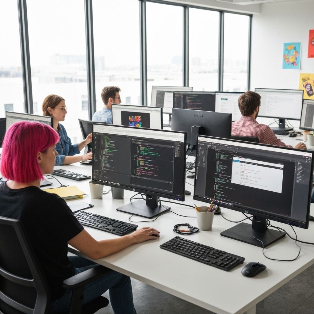 Echipa Simplicity Systems lucrând la proiecte custom